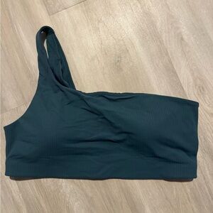 Ribbed nulu asymmetrical yoga bra